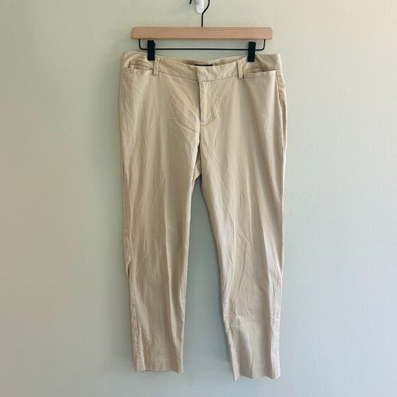 Roz & Ali Pants - Dressbarn Roz & Ali The Smart Fit Pants Womens Size 8 Khaki Ankle Chino